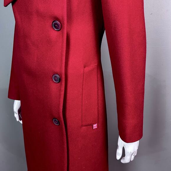 Vivienne Westwood Virgin Atlantic wool coat women’s size 8 red long Limited Edit - Picture 8 of 16